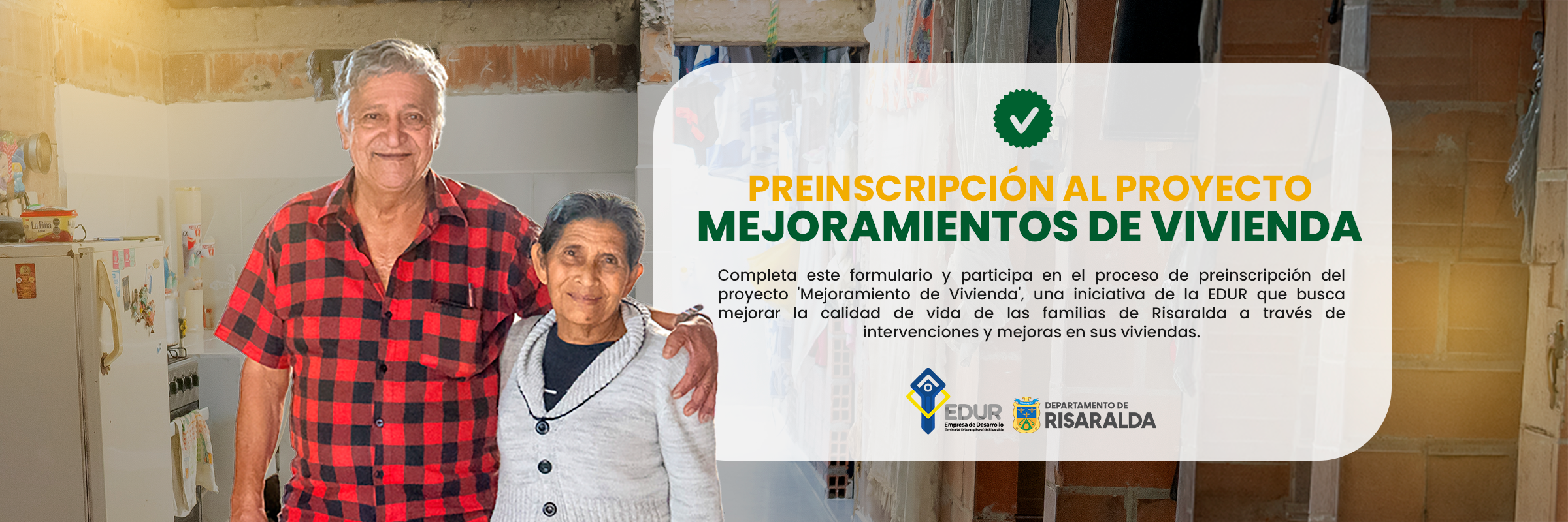 Banner Interactivo Preinscripción Proyecto Mejoramiento de Vivienda EDUR